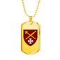 Operational Command West (Ukraine) - 18k Gold Finished Luxury Dog Tag Necklace