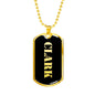 Clark v2 - 18k Gold Finished Luxury Dog Tag Necklace