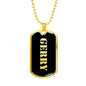 Gerry v2 - 18k Gold Finished Luxury Dog Tag Necklace