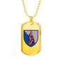 45th Air Assault Brigade (Ukraine) - 18k Gold Finished Luxury Dog Tag Necklace