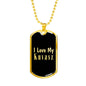 Love My Kuvasz v2 - 18k Gold Finished Luxury Dog Tag Necklace