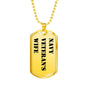 Navy Veteran's Wife - 18k Gold Finished Luxury Dog Tag Necklace