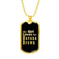 Havana Brown v2 - 18k Gold Finished Luxury Dog Tag Necklace