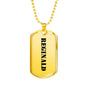 Reginald - 18k Gold Finished Luxury Dog Tag Necklace