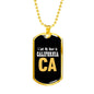Heart In California - 18k Gold Finished Luxury Dog Tag Necklace