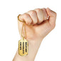 Military Veteran's Cousin - 18k Gold Finished Luxury Dog Tag Necklace
