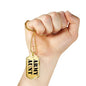 Army Aunt - 18k Gold Finished Luxury Dog Tag Necklace