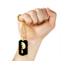 Mama Hippo With 1 Calf v2 - 18k Gold Finished Luxury Dog Tag Necklace