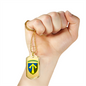 57th Motorized Infantry Brigade (Ukraine) - 18k Gold Finished Luxury Dog Tag Necklace