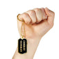 Combat Veteran v2 - 18k Gold Finished Luxury Dog Tag Necklace