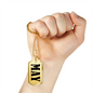May v01 - 18k Gold Finished Luxury Dog Tag Necklace