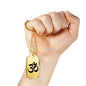 Om Symbol - 18k Gold Finished Luxury Dog Tag Necklace