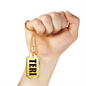 Teri v01 - 18k Gold Finished Luxury Dog Tag Necklace