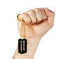 Military Grandson v2 - 18k Gold Finished Luxury Dog Tag Necklace