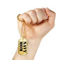 Navy Mom - 18k Gold Finished Luxury Dog Tag Necklace