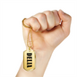 Delia v01 - 18k Gold Finished Luxury Dog Tag Necklace