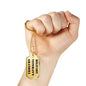 Military Veteran's Grandma - 18k Gold Finished Luxury Dog Tag Necklace