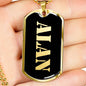 Alan v2 - 18k Gold Finished Luxury Dog Tag Necklace