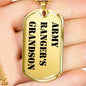 Army Ranger's Grandson - 18k Gold Finished Luxury Dog Tag Necklace