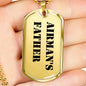 Airman's Father - 18k Gold Finished Luxury Dog Tag Necklace