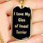 Love My Glen of Imaal Terrier v5 - 18k Gold Finished Luxury Dog Tag Necklace