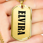 Elvira v01 - 18k Gold Finished Luxury Dog Tag Necklace