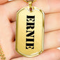 Ernie - 18k Gold Finished Luxury Dog Tag Necklace