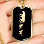 Mama Lioness With 2 Cubs v2 - 18k Gold Finished Luxury Dog Tag Necklace