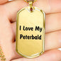 Love My Peterbald - 18k Gold Finished Luxury Dog Tag Necklace