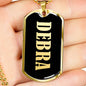 Debra v02 - 18k Gold Finished Luxury Dog Tag Necklace