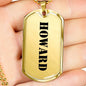 Howard - 18k Gold Finished Luxury Dog Tag Necklace