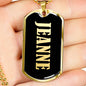 Jeanne v02 - 18k Gold Finished Luxury Dog Tag Necklace