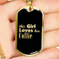 Collie v2 - 18k Gold Finished Luxury Dog Tag Necklace