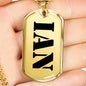 Ian - 18k Gold Finished Luxury Dog Tag Necklace