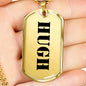 Hugh - 18k Gold Finished Luxury Dog Tag Necklace