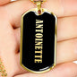 Antoinette v02 - 18k Gold Finished Luxury Dog Tag Necklace