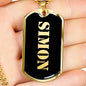 Simon v2 - 18k Gold Finished Luxury Dog Tag Necklace