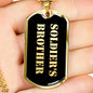 Soldier's Brother v2 - 18k Gold Finished Luxury Dog Tag Necklace