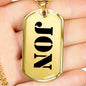 Jon - 18k Gold Finished Luxury Dog Tag Necklace
