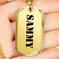 Sammy - 18k Gold Finished Luxury Dog Tag Necklace