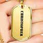 Christopher - 18k Gold Finished Luxury Dog Tag Necklace