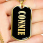 Connie v02 - 18k Gold Finished Luxury Dog Tag Necklace