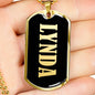 Lynda v02 - 18k Gold Finished Luxury Dog Tag Necklace