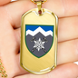 10th Mountain Assault Brigade (Ukraine) - 18k Gold Finished Luxury Dog Tag Necklace