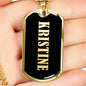 Kristine v02 - 18k Gold Finished Luxury Dog Tag Necklace