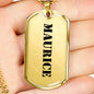 Maurice - 18k Gold Finished Luxury Dog Tag Necklace