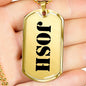 Josh - 18k Gold Finished Luxury Dog Tag Necklace