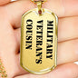 Military Veteran's Cousin - 18k Gold Finished Luxury Dog Tag Necklace