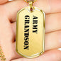 Army Grandson - 18k Gold Finished Luxury Dog Tag Necklace