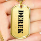 Derek - 18k Gold Finished Luxury Dog Tag Necklace